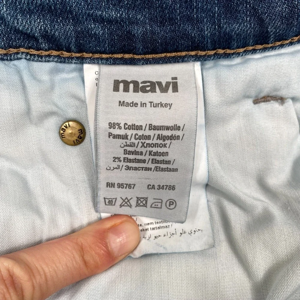 Mavi Jeans Zach Mens 33x32‎ (33x29) Blue Straight Leg Stretch Lightweight Denim